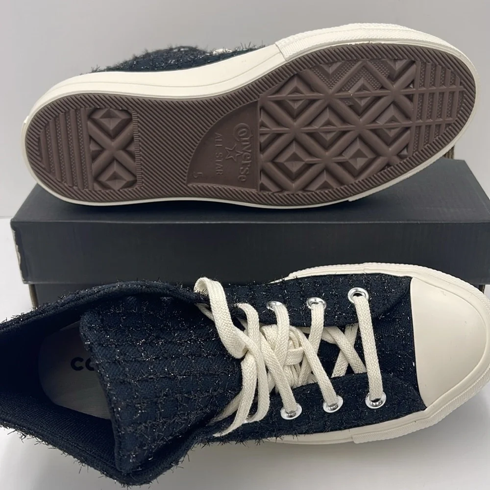 Converse WMNS CTAS LIFT HI BLACK/SILVER/EGRET A12740C Platforms Sneakers